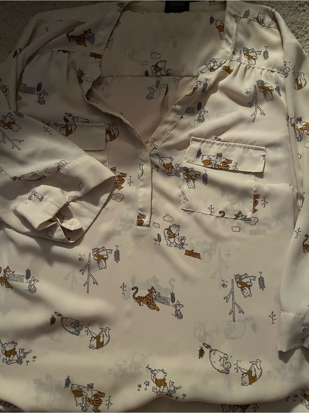 Torrid Disney Winnie the Pooh Plus Size Blouse, Size 1X